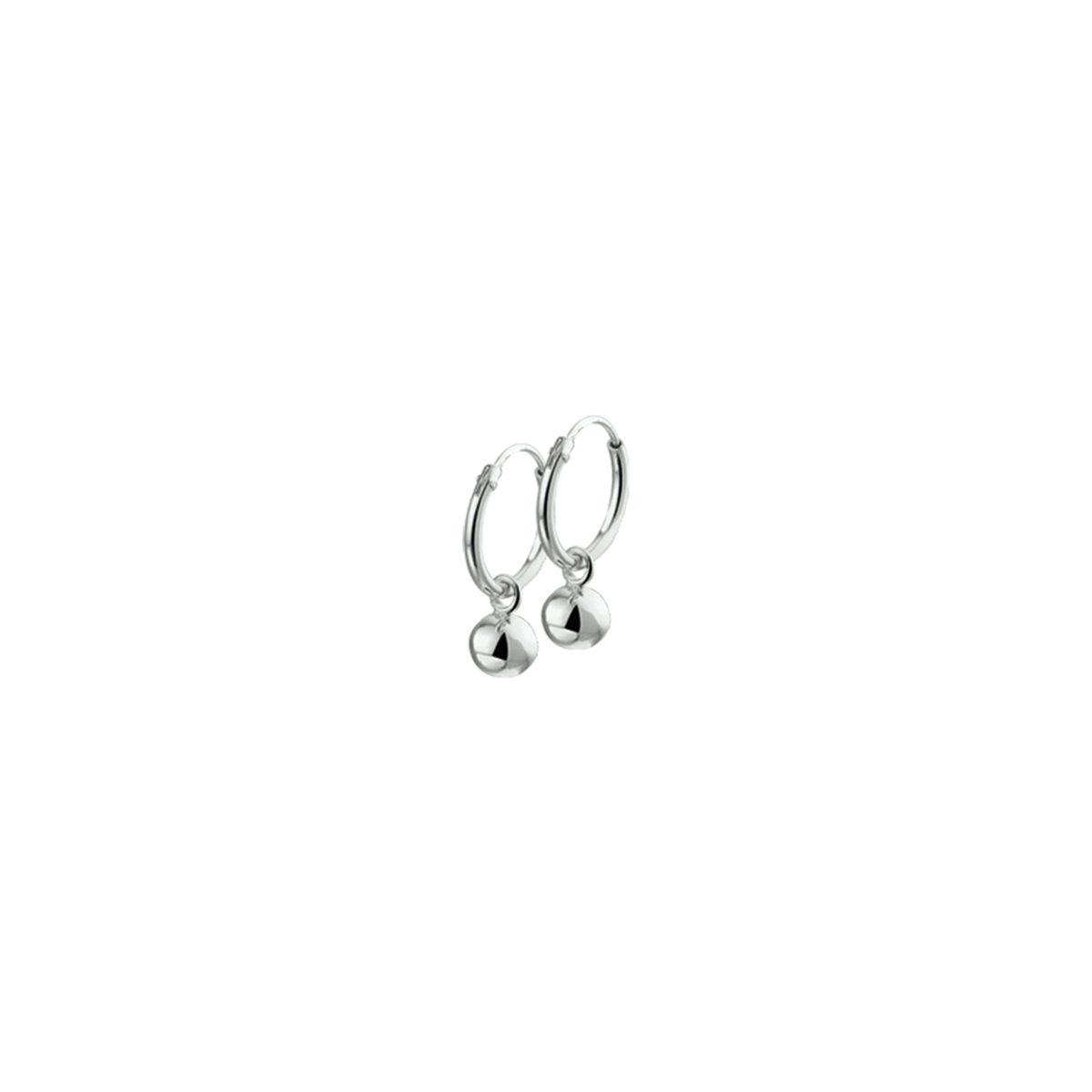zilveren oorhangers, ring +bol