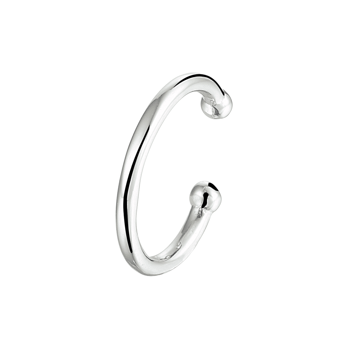 Gerhodineerd 925 zilveren earcuff. De earcuff heeft een afmeting van 13x2mm en wordt per stuk verkocht.