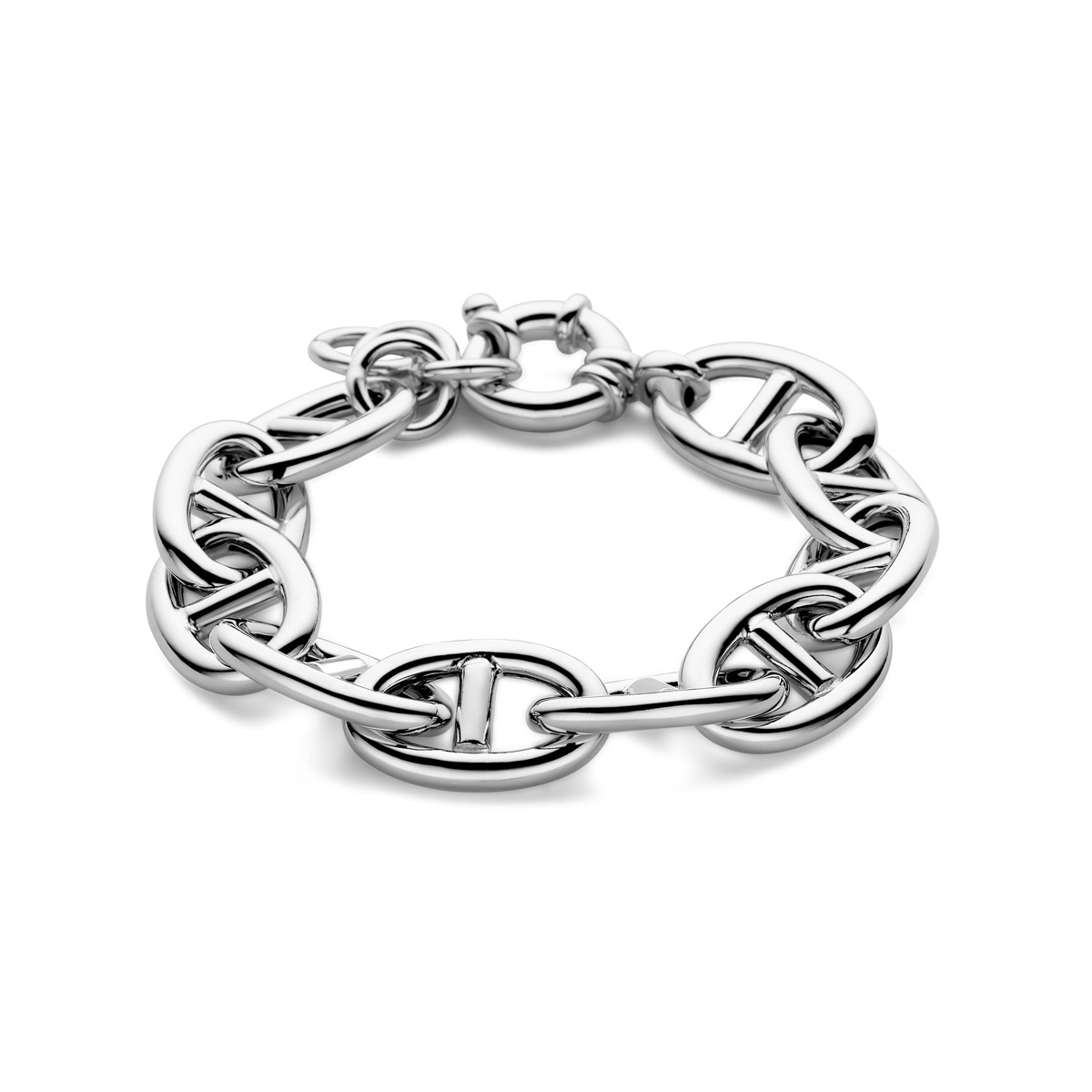 zilveren armband, anker 15,5mm 22,5cm