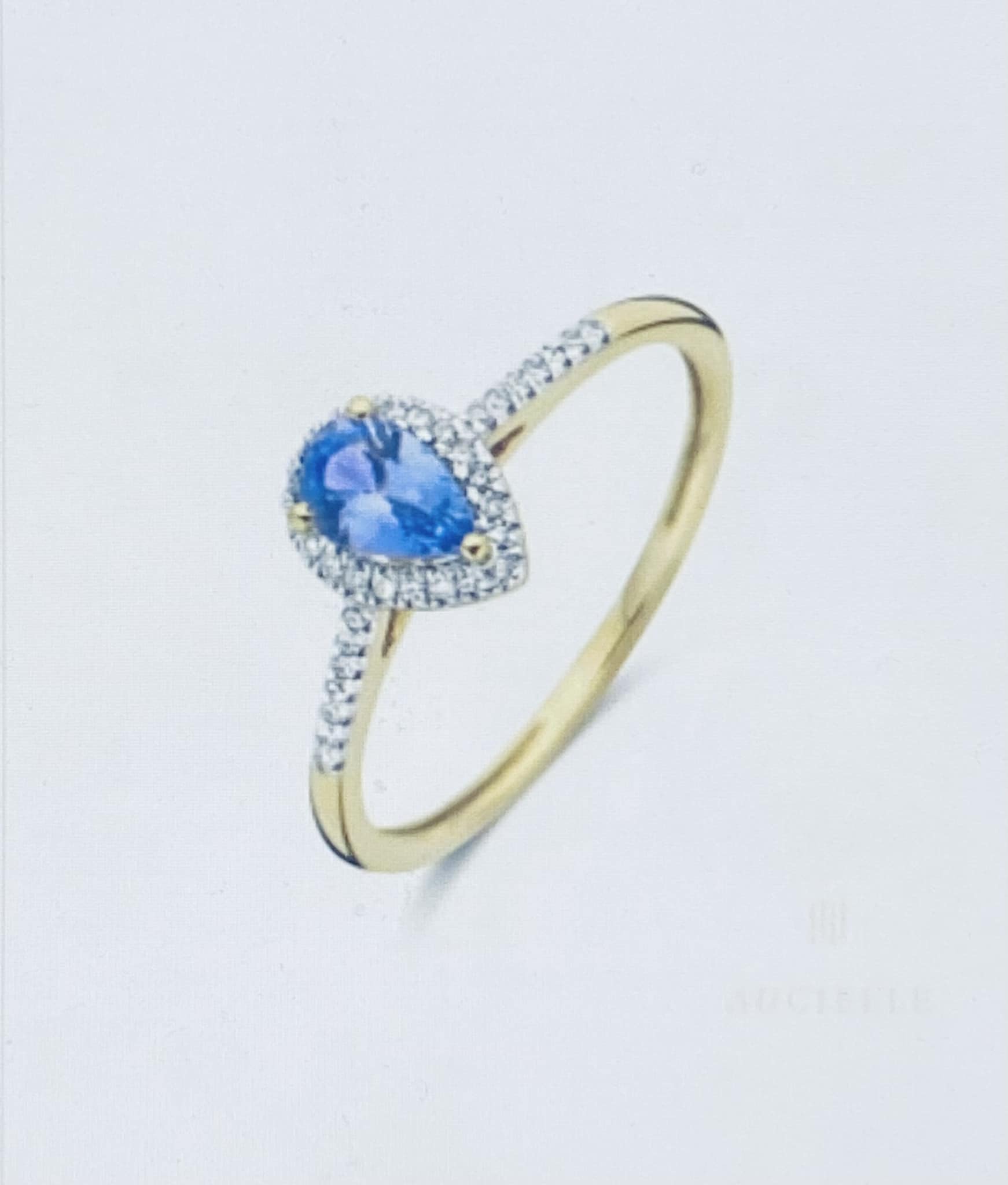 Ring peer entourage tanzaniet YG 0.09 ct