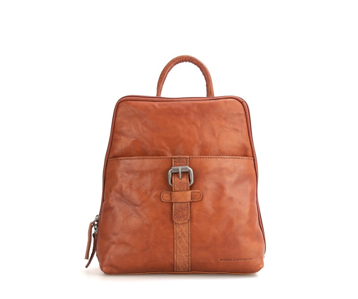 Color: brandy
Size: 25 x 8 x 28 cm
Material: bronco leather
Exterior: zipped main compartment, zipped front pocket, zipped back pocket
Interior: zipped divider, zip pocket, phone pocket, pen loops
Handles and straps: top handle, 2 adjustable shoulder straps
Extra: 2 way zipper