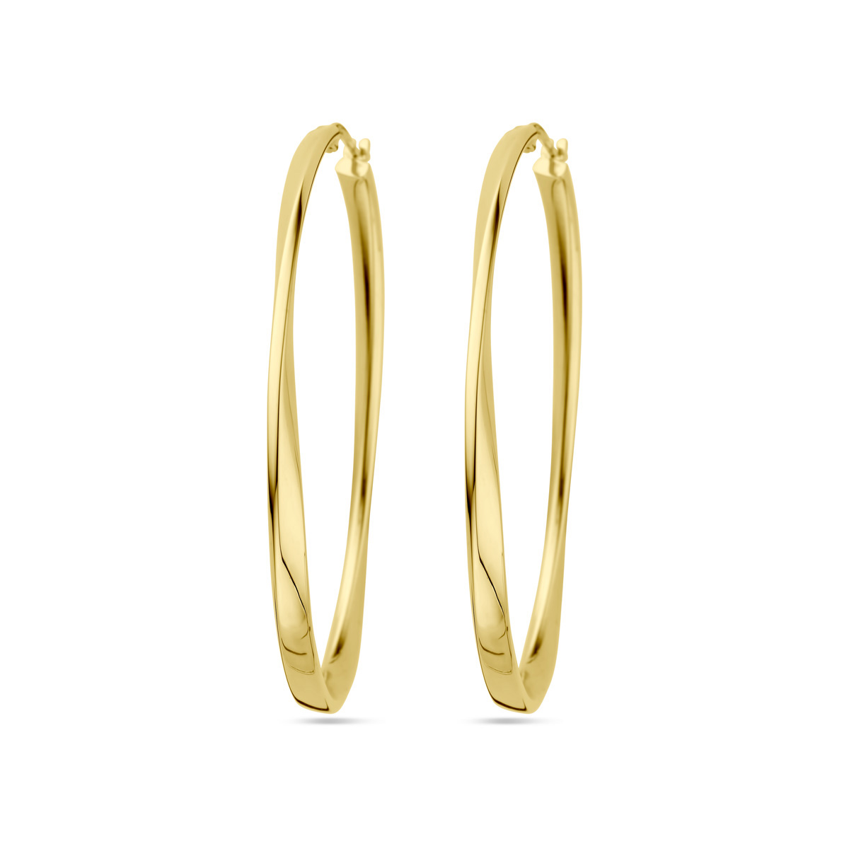 14k Geelgouden oorringen met een afmeting van 51.5x3.0mm.