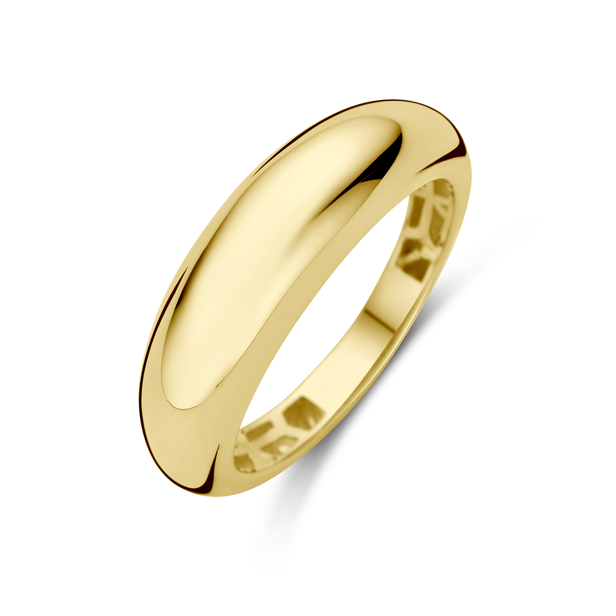 gouden ring, bol/glad 6mm mt54