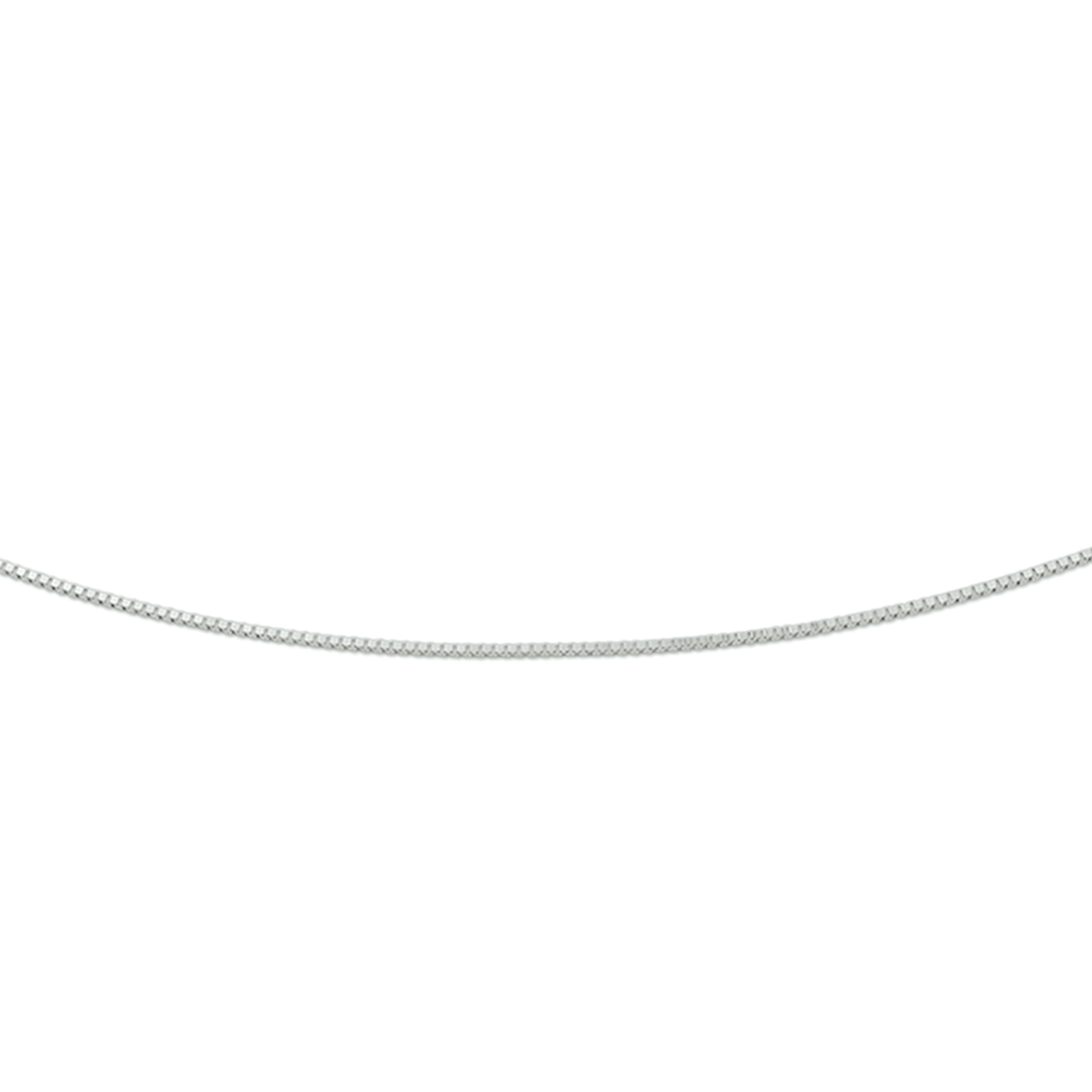 Beschrijving: Witgouden collier met venetiaanse schakel. 
Doelgroep: unisex
Breedte: 0.6 mm
Langste lengte: 42 cm