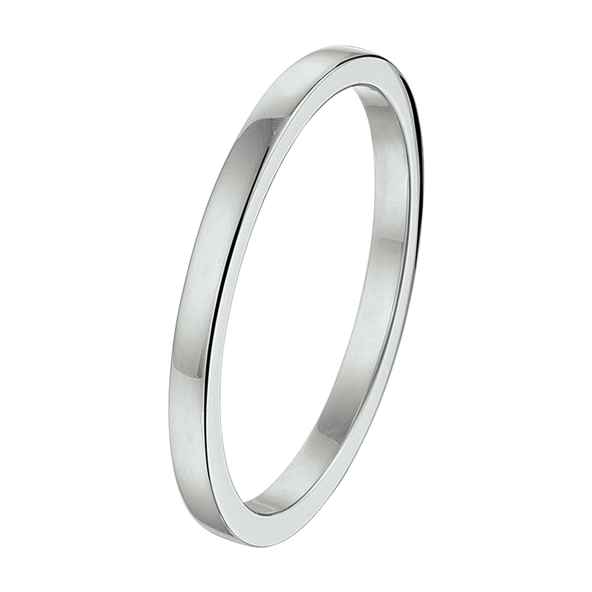 Stijlvolle witgouden aanschuifring met een poli afwerking. Tip: Combineer deze ring met andere aanschuifringen voor een subtiele en elegante look.