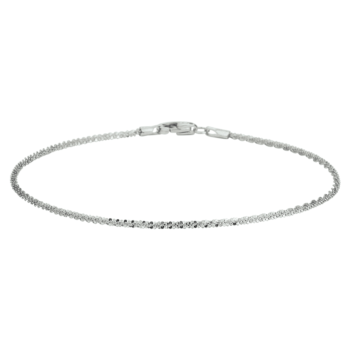 Witgouden armband met een draaglengte van 18cm en een stevige karabijn sluiting. De armband heeft een schakelbreedte van 1.4mm en kan perfect worden gecombineerd met andere witgouden sieraden.