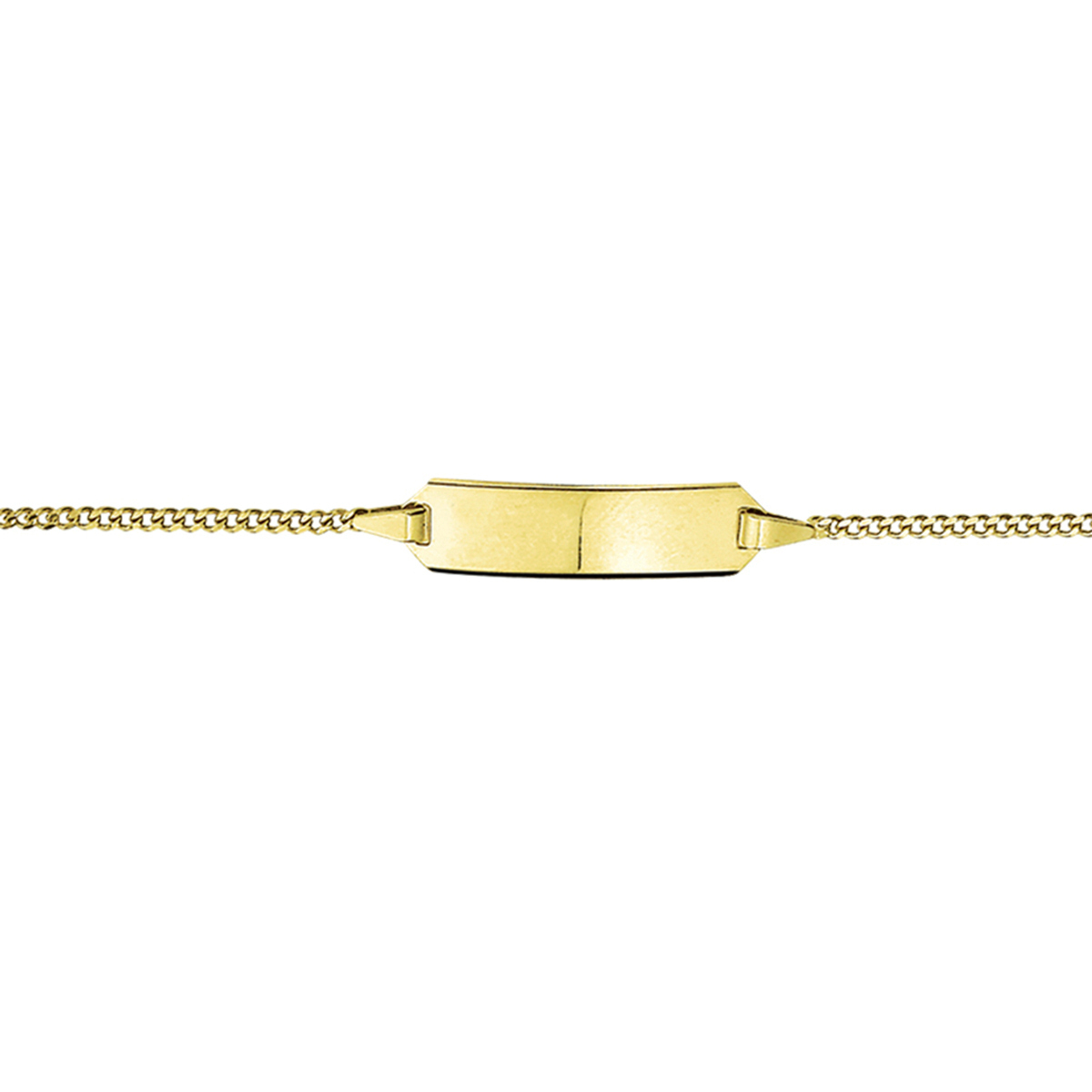 Huiscollectie - 9Kt geel baby naamplaat armband, maat: 11/13cm - 8000039