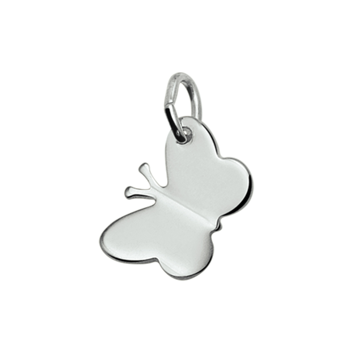 Schattig gerhodineerd zilveren vlinder hanger met een poli afwerking. De hanger heeft een afmeting van 10.5x14.5mm en stevig oog. Tip: De hanger is te combineren met bijpassende sieraden uit onze collectie..