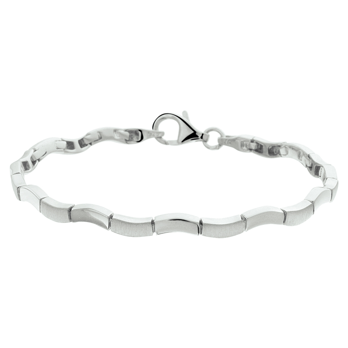 Beschrijving: Gerhodineerd zilveren armband met een poli/matte afwerking.
Verpakt per: 1
Doelgroep: dames
Breedte: 4.2 mm
Langste lengte: 19 mm