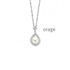 Ketting zilver met parel hangertje