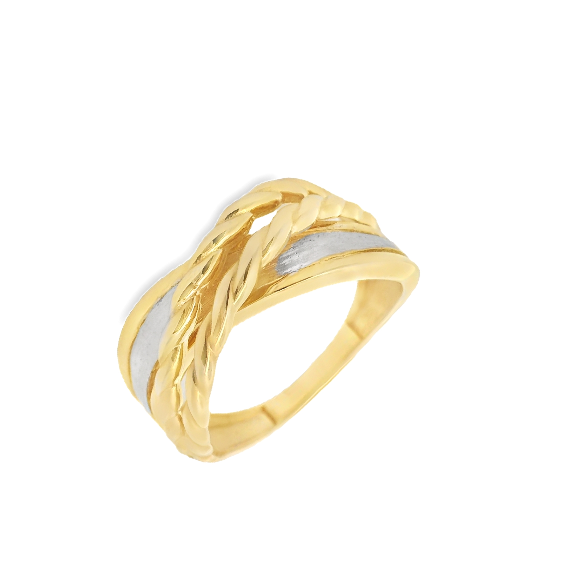 Deze ring van Louis Bros is vervaardigd uit 14 karaat bicolor (3.72 gr.).
Deze betoverende ring is een prachtige combinatie van wit- en geelgoud, die samen een uniek bicolor ontwerp vormen. De ring straalt elegantie uit door zijn verfijnde lijnenpatroon, dat met precisie is aangebracht en een subtiel contrast biedt tussen de twee goudtinten. De strakke lijnen voegen een moderne twist toe aan het klassieke ontwerp, waardoor de ring zowel tijdloos als eigentijds is. Deze fantasierijke ring is niet alleen een schitterend sieraad, maar ook een symbool van verfijning en stijl, perfect voor elke gelegenheid.
De ring is verkrijgbaar in meerdere afmetingen.
