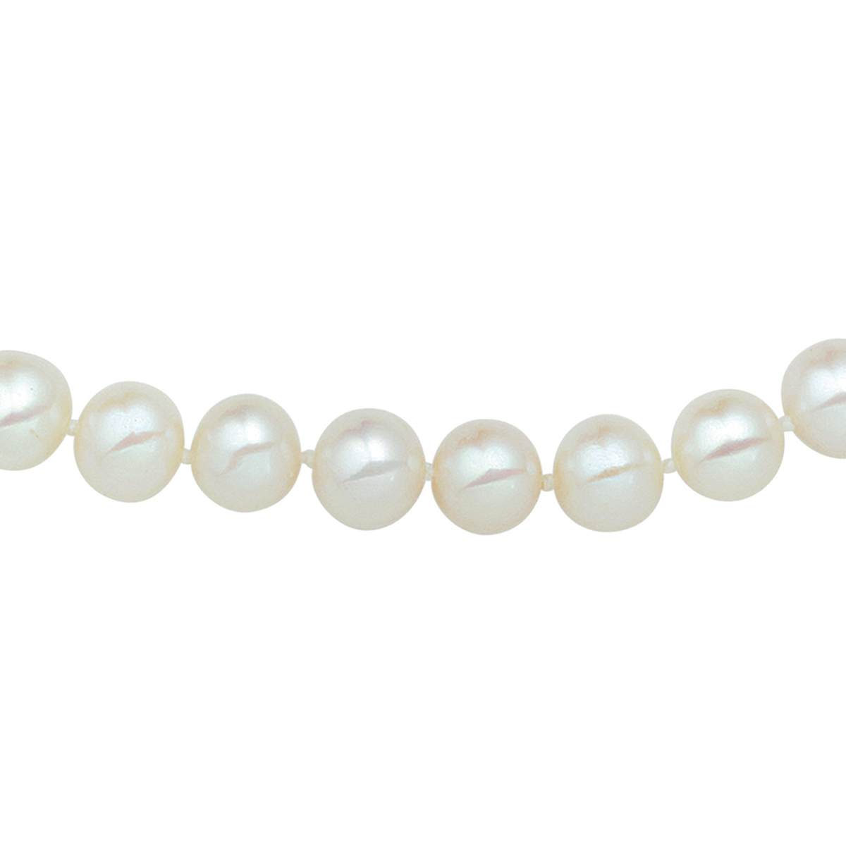 Gerhodineerd zilveren collier met zoetwaterparels.