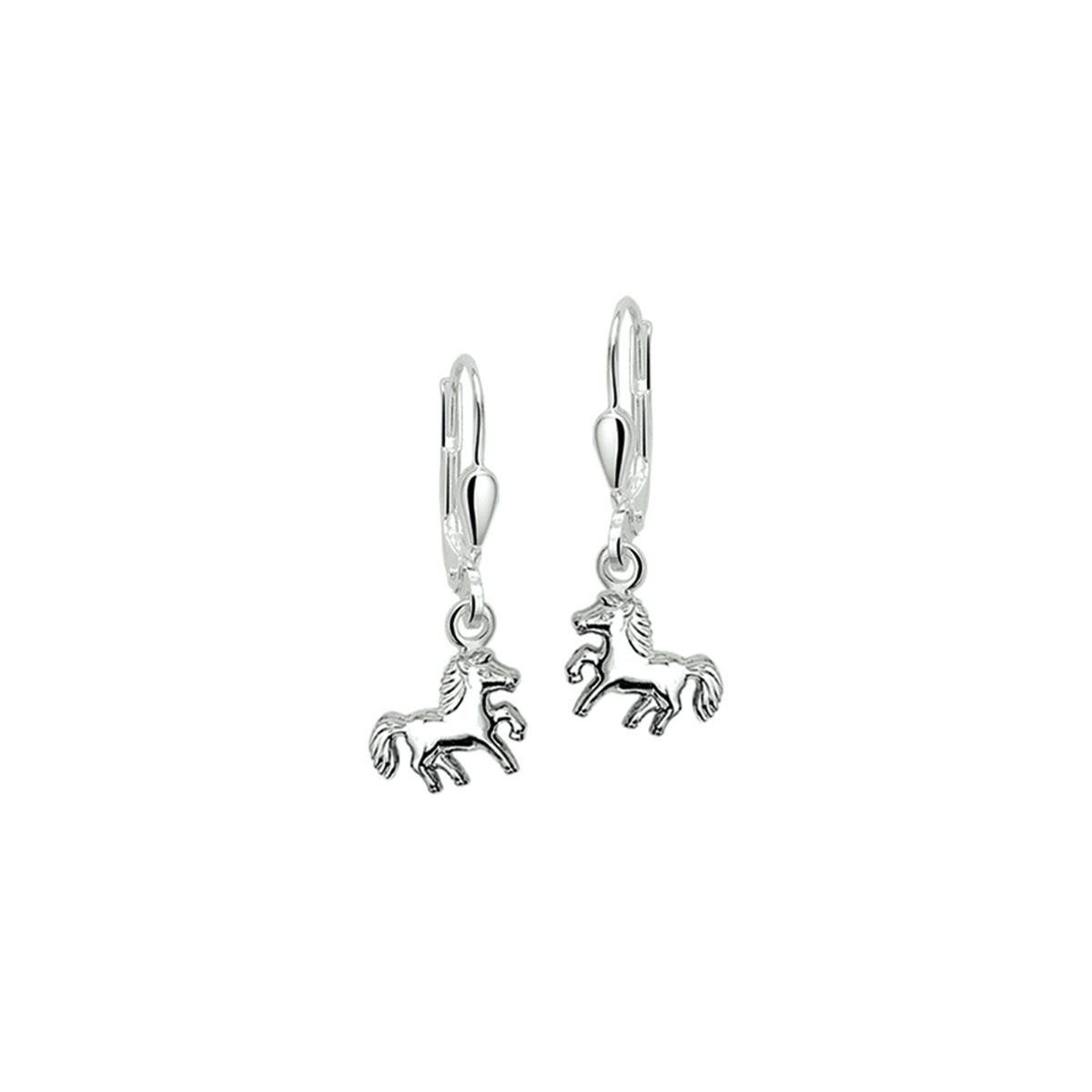 Zilver oorbrisures met paard
Breedte: 9 mm
Hoogte: 24 mm