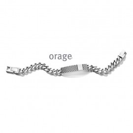 Deze armband is van het merk Orage. Het is een herensieraad gemaakt van edelstaal. De armband is zilver van kleur.

