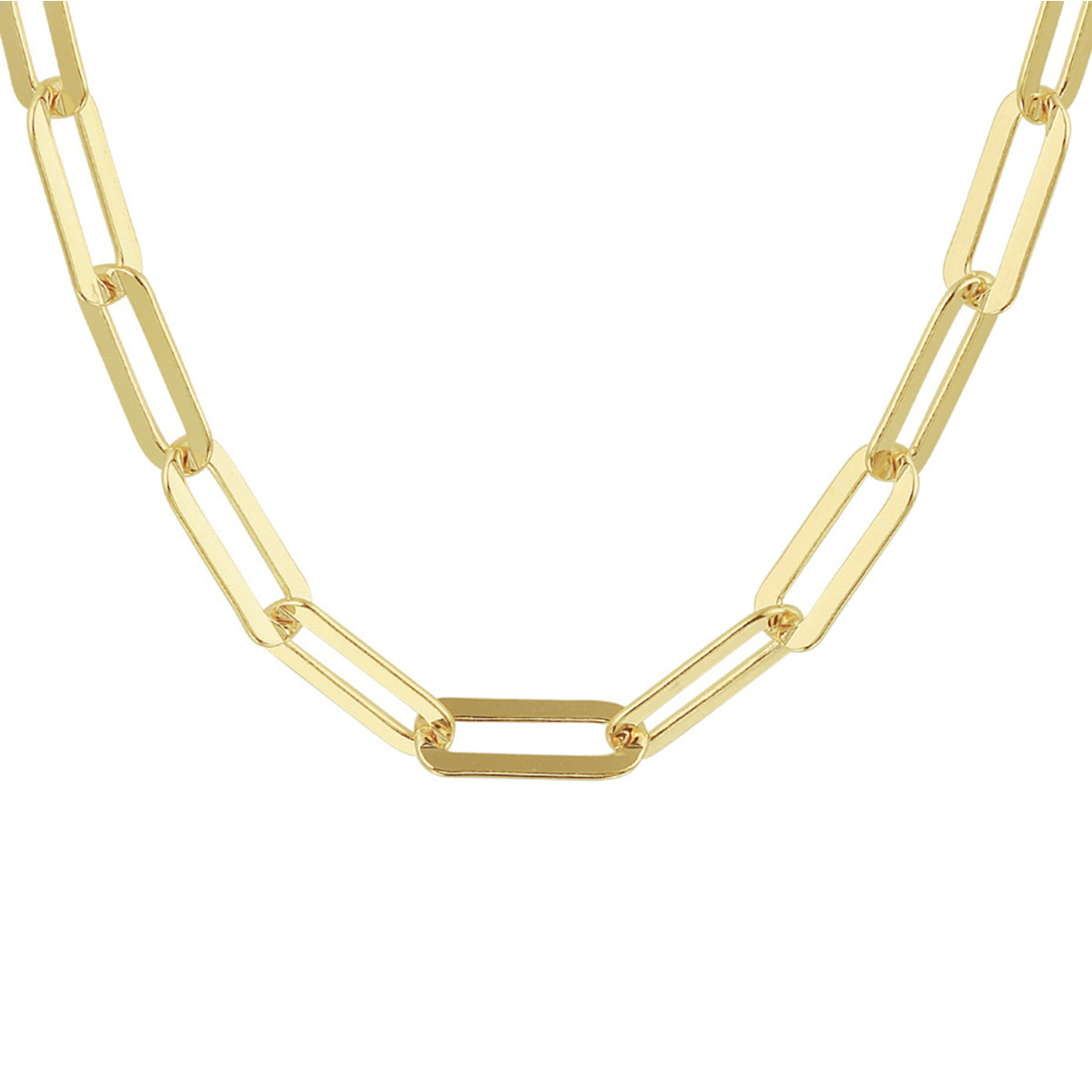 Geelgoud op 925 zilveren anker collier met een schakelbreedte van 5.4mm. Het collier heeft een draaglengte van 45cm en is uitgevoerd met een stevige karabijn sluiting.