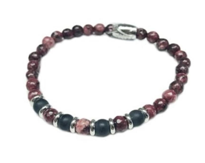 Heren armband met natuurstenen