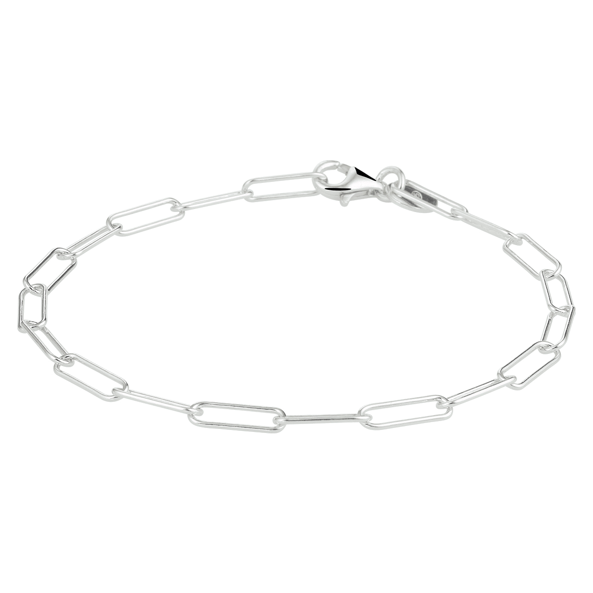 Gerhodineerd 925 zilveren anker armband met een schakelbreedte van 3.5mm. De armband heeft een draaglengte van 19cm en een stevige karabijn sluiting.