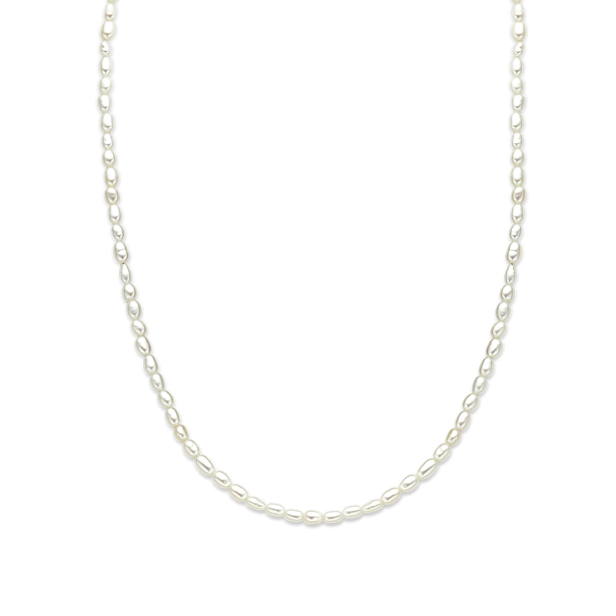 Gerhodineerd 925 zilveren collier uitgevoerd met zoetwaterparels en een karabijn sluiting. Het collier heeft een draaglengte van 40cm en een extensie van 5cm.
