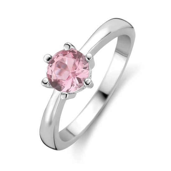 Ring in zilver met gekleurde zirconia