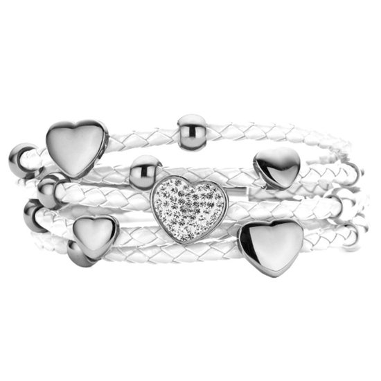 Armband in gevlochten staal 