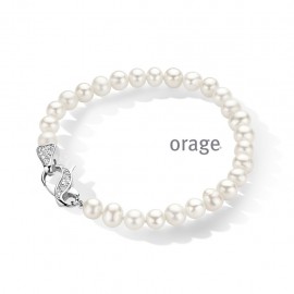 Parel armband met zilver slot