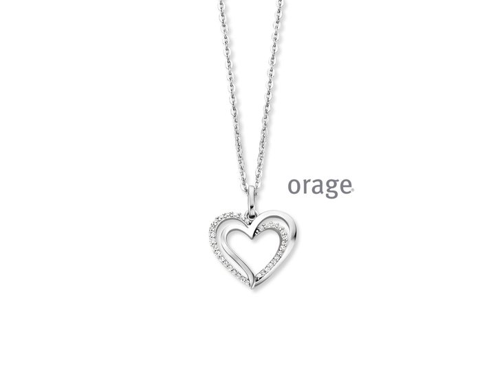 Ketting met hartje in zilver