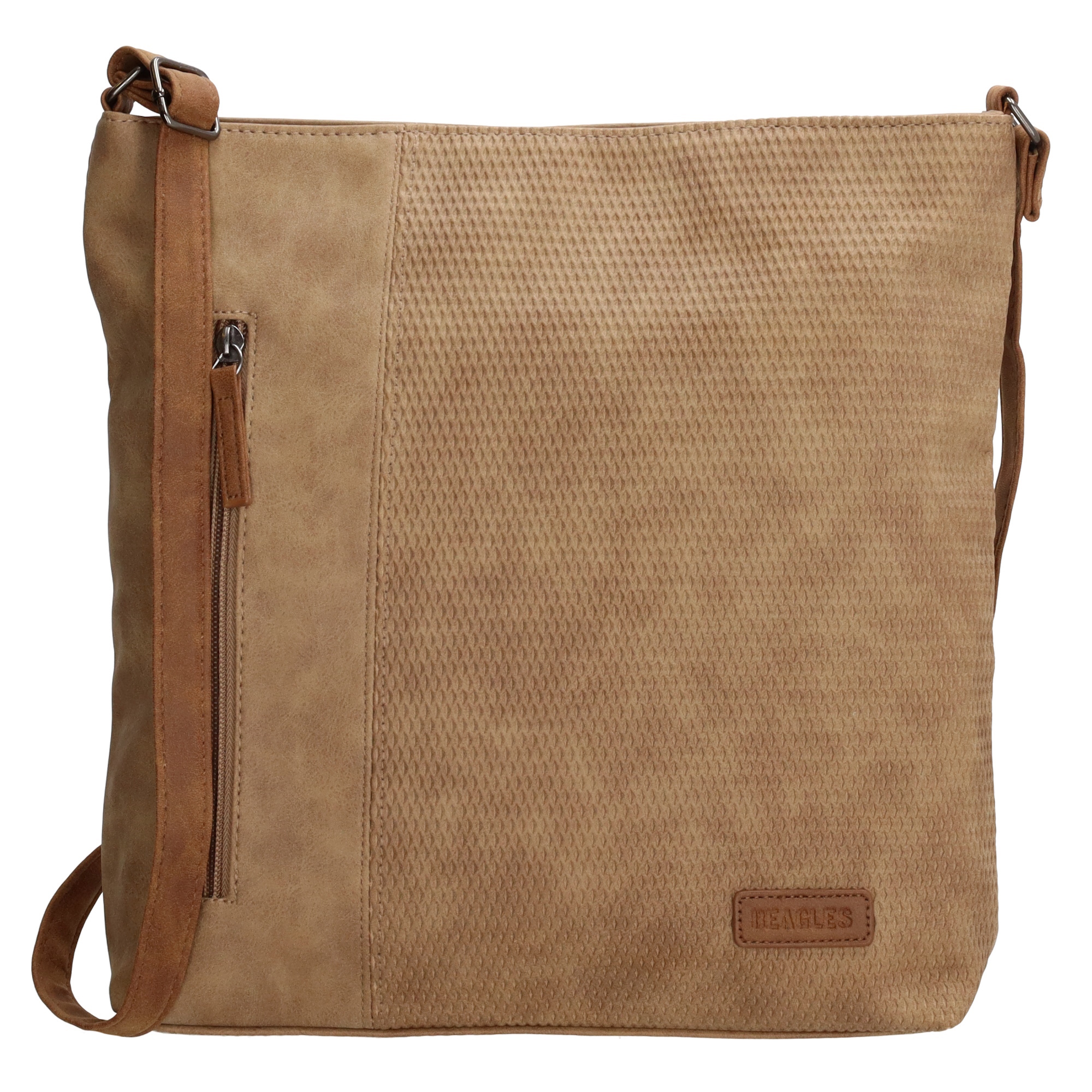 Deze Beagles schoudertas in taupe heeft een trendy en stijlvol design. De tas is voorzien van diverse vakken en een verstelbare schouderband voor optimaal draagcomfort. Je kunt de tas zowel casual als zakelijk dragen. De perfecte toevoeging aan elke outfit! De tas is gemaakt van hoogwaardig materiaal en is geschikt voor dagelijks gebruik. Maak je look compleet met deze prachtige schoudertas van Beagles!

Afmetingen:
Hoogte 30xm x breed 31cm x diep 5cm