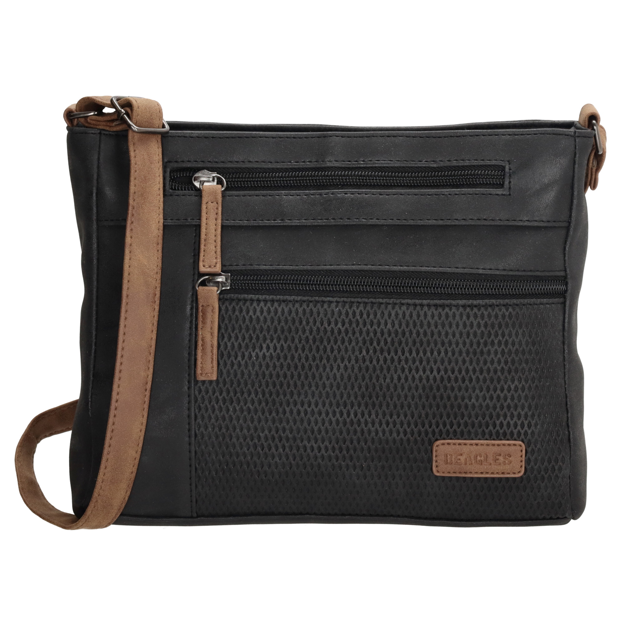 Beagles Schoudertas Zwart – Kleine Dames Crossbody Tas met Ritssluiting
Op zoek naar een compacte en stijlvolle schoudertas voor dames? Deze Beagles schoudertas in taupe is de perfecte keuze voor dagelijks gebruik. Dankzij het slimme ontwerp met meerdere opbergvakken is deze tas niet alleen modieus, maar ook uiterst praktisch.

De tas beschikt over een ruim hoofdvak dat veilig afsluit met een ritssluiting. Daarnaast zijn er extra voorvakken, een achtervak met rits en handige insteekvakken binnenin – ideaal om je sleutels, telefoon en andere essentials overzichtelijk op te bergen.

Gemaakt van hoogwaardig en duurzaam materiaal, combineert deze tas comfort met een elegante uitstraling. De verstelbare schouderband biedt draaggemak en maakt het mogelijk om de tas zowel crossbody als over één schouder te dragen – perfect voor onderweg of een dagje uit.

Belangrijkste kenmerken van de Beagles Schoudertas:

Ruim hoofdvak met ritssluiting
Extra voor- en achtervakken met rits
Handige insteekvakjes voor kleine spullen
Verstelbare schouderband voor optimaal draagcomfort
Draagbaar als crossbody tas of schoudertas
Gemaakt van stevig, hoogwaardig materiaal
Trendy zwarte kleur die bij elke outfit past
Afmetingen:

Hoogte: 19,5 cm
Breedte: 23,5 cm
Diepte: 7 cm
Of je nu onderweg bent naar werk, school of de stad in gaat – deze kleine dames schoudertas van Beagles is een stijlvolle en praktische toevoeging aan jouw outfit. Bestel direct en ontdek het gemak van compact en georganiseerd op pad gaan!
