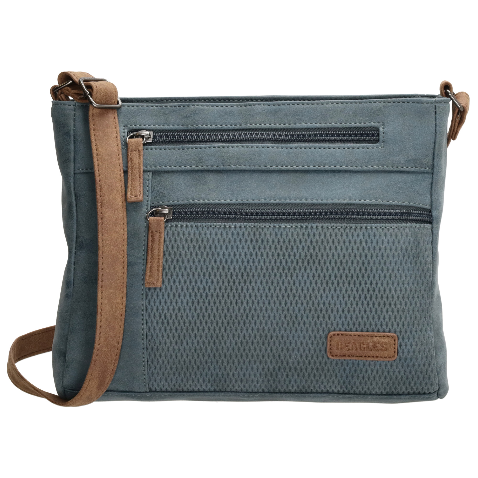 Beagles Schoudertas JeansBlue – Kleine Dames Crossbody Tas met Ritssluiting
Op zoek naar een compacte en stijlvolle schoudertas voor dames? Deze Beagles schoudertas in JeansBlue is de perfecte keuze voor dagelijks gebruik. Dankzij het slimme ontwerp met meerdere opbergvakken is deze tas niet alleen modieus, maar ook uiterst praktisch.

De tas beschikt over een ruim hoofdvak dat veilig afsluit met een ritssluiting. Daarnaast zijn er extra voorvakken, een achtervak met rits en handige insteekvakken binnenin – ideaal om je sleutels, telefoon en andere essentials overzichtelijk op te bergen.

Gemaakt van hoogwaardig en duurzaam materiaal, combineert deze tas comfort met een elegante uitstraling. De verstelbare schouderband biedt draaggemak en maakt het mogelijk om de tas zowel crossbody als over één schouder te dragen – perfect voor onderweg of een dagje uit.

Belangrijkste kenmerken van de Beagles Schoudertas:

Ruim hoofdvak met ritssluiting
Extra voor- en achtervakken met rits
Handige insteekvakjes voor kleine spullen
Verstelbare schouderband voor optimaal draagcomfort
Draagbaar als crossbody tas of schoudertas
Gemaakt van stevig, hoogwaardig materiaal
Trendy jeansBlue kleur die bij elke outfit past
Afmetingen:

Hoogte: 19,5 cm
Breedte: 23,5 cm
Diepte: 7 cm
Of je nu onderweg bent naar werk, school of de stad in gaat – deze kleine dames schoudertas van Beagles is een stijlvolle en praktische toevoeging aan jouw outfit. Bestel direct en ontdek het gemak van compact en georganiseerd op pad gaan!
