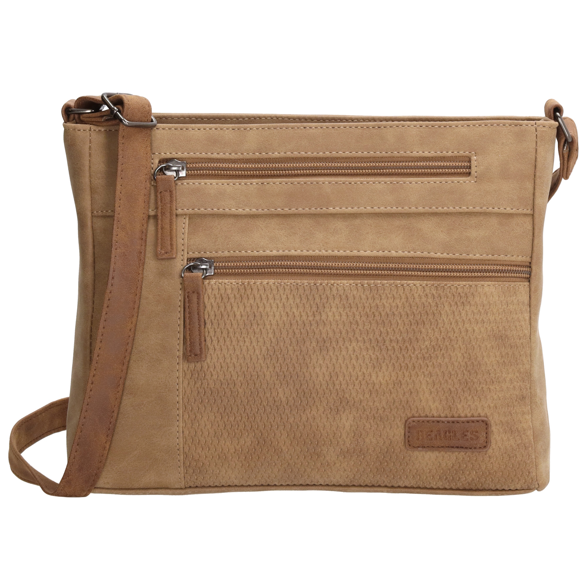Beagles Schoudertas Taupe &ndash; Kleine Dames Crossbody Tas met Ritssluiting
Op zoek naar een compacte en stijlvolle schoudertas voor dames? Deze Beagles schoudertas in taupe is de perfecte keuze voor dagelijks gebruik. Dankzij het slimme ontwerp met meerdere opbergvakken is deze tas niet alleen modieus, maar ook uiterst praktisch.

De tas beschikt over een ruim hoofdvak dat veilig afsluit met een ritssluiting. Daarnaast zijn er extra voorvakken, een achtervak met rits en handige insteekvakken binnenin &ndash; ideaal om je sleutels, telefoon en andere essentials overzichtelijk op te bergen.

Gemaakt van hoogwaardig en duurzaam materiaal, combineert deze tas comfort met een elegante uitstraling. De verstelbare schouderband biedt draaggemak en maakt het mogelijk om de tas zowel crossbody als over &eacute;&eacute;n schouder te dragen &ndash; perfect voor onderweg of een dagje uit.

Belangrijkste kenmerken van de Beagles Schoudertas:

Ruim hoofdvak met ritssluiting
Extra voor- en achtervakken met rits
Handige insteekvakjes voor kleine spullen
Verstelbare schouderband voor optimaal draagcomfort
Draagbaar als crossbody tas of schoudertas
Gemaakt van stevig, hoogwaardig materiaal
Trendy taupe kleur die bij elke outfit past
Afmetingen:

Hoogte: 19,5 cm
Breedte: 23,5 cm
Diepte: 7 cm
Of je nu onderweg bent naar werk, school of de stad in gaat &ndash; deze kleine dames schoudertas van Beagles is een stijlvolle en praktische toevoeging aan jouw outfit. Bestel direct en ontdek het gemak van compact en georganiseerd op pad gaan!