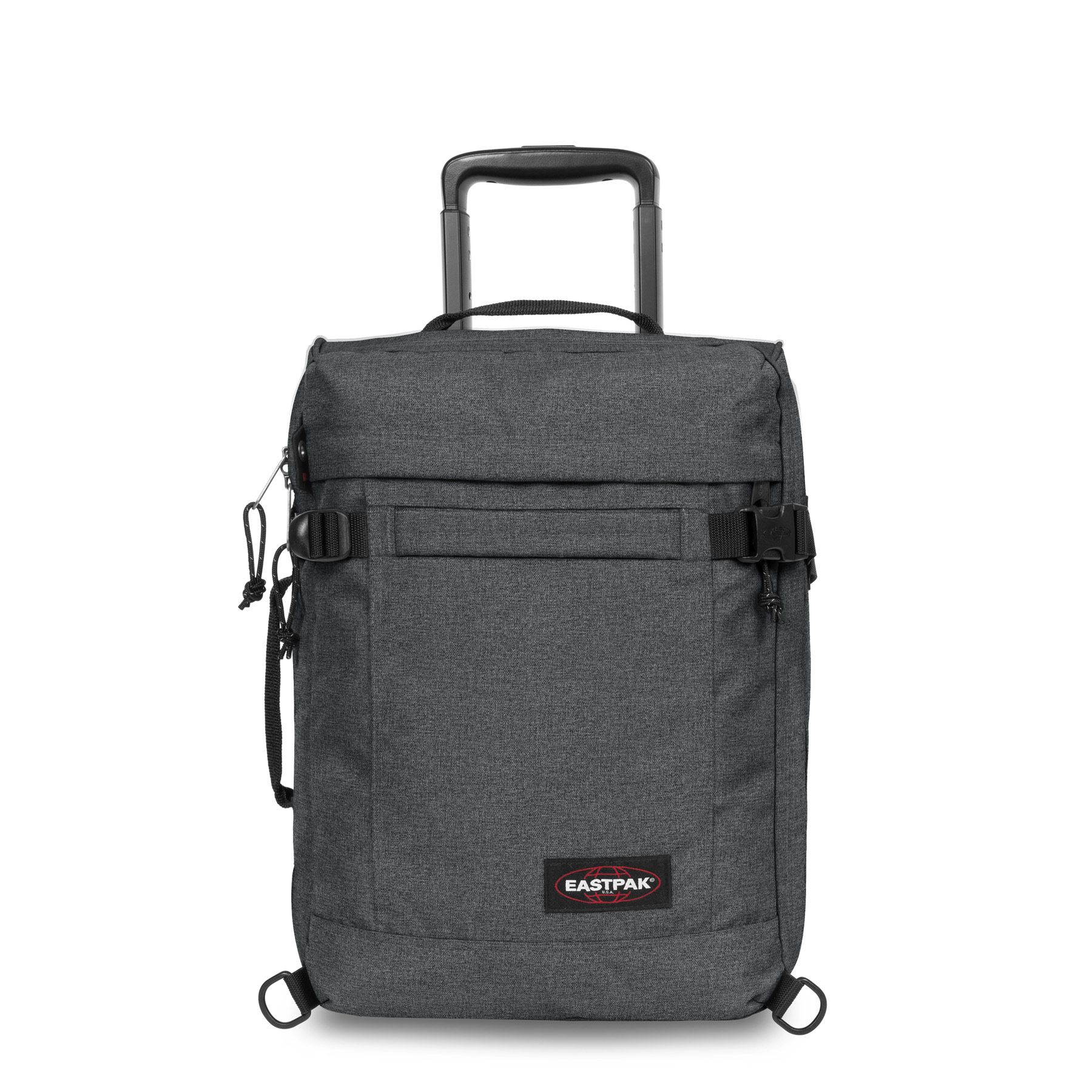 Deze trolley rugtas heeft een hoofdvak met ritssluiting aan de voorkant, vakken met een flap
gemaakt van 100% polyester
opvouwbare schouderbanden
bij de meeste luchtvaartmaatschappen geschikt als handbagage.

Afmetingen:
Hoogte 43cm x breed 32cm x diep 18cm