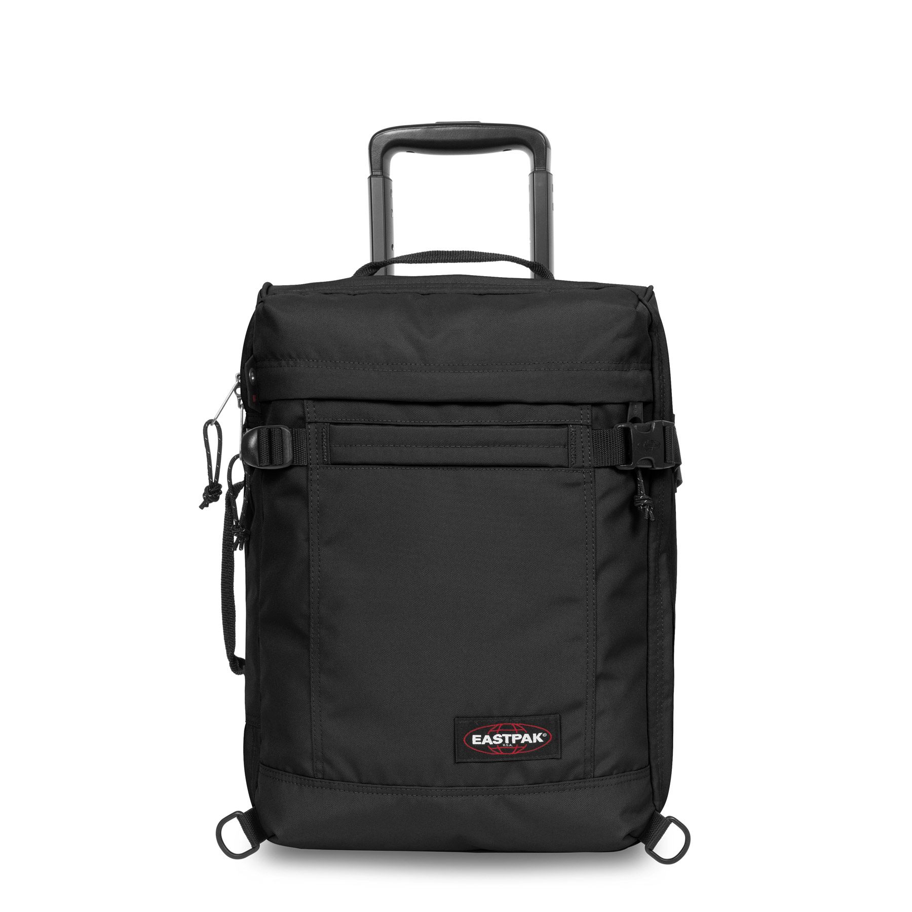 Deze trolley rugtas heeft een hoofdvak met ritssluiting aan de voorkant, vakken met een flap
gemaakt van 100% polyester
opvouwbare schouderbanden
bij de meeste luchtvaartmaatschappen geschikt als handbagage.

Afmetingen:
Hoogte 43cm x breed 32cm x diep 18cm
