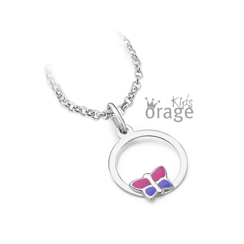 Kinder ketting in zilver van orage