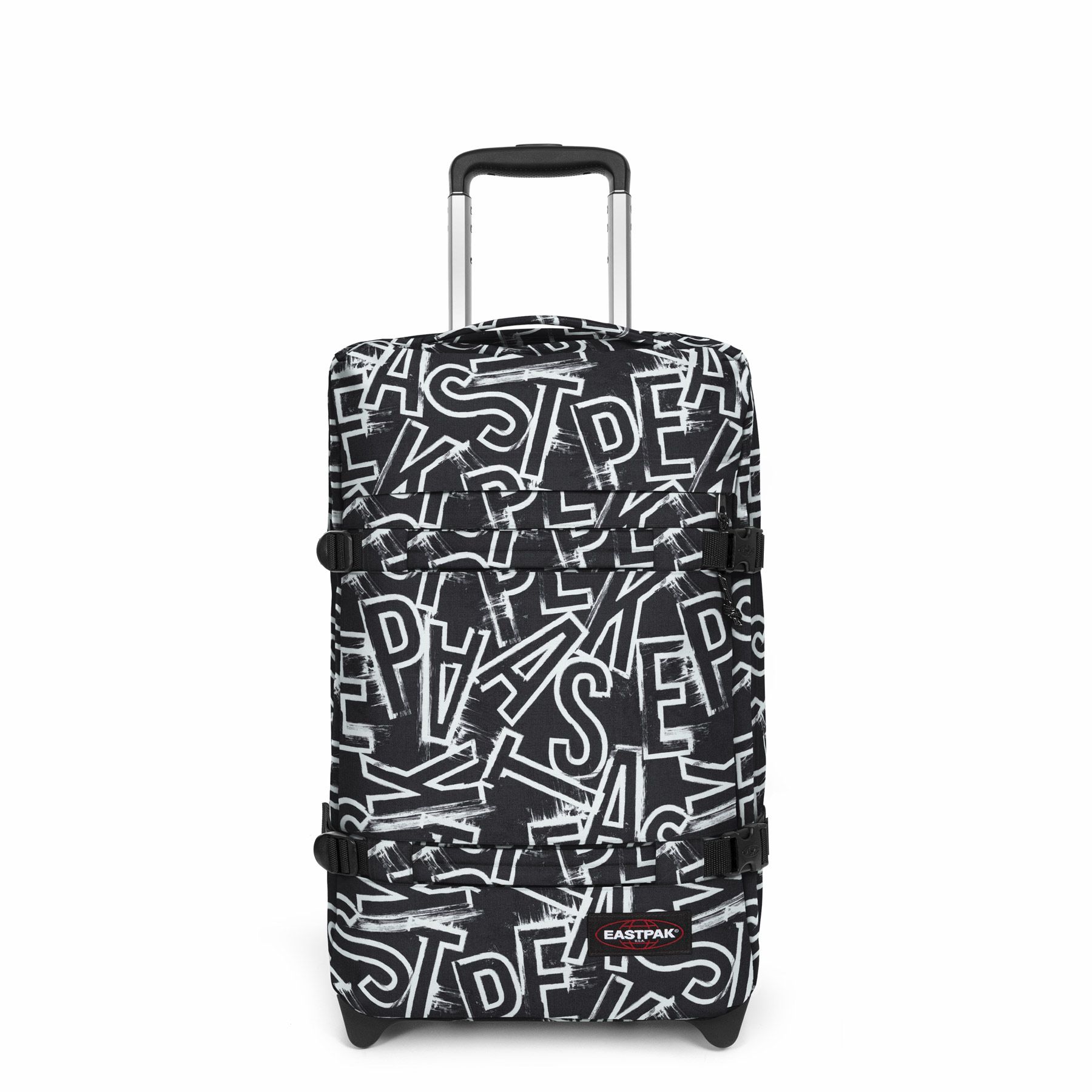 De Eastpak Transit'r S Letters Black is een stijlvolle en praktische reis accessoire met handige features . De zwarte kleur met opvallende letters maakt hem een trendy accessoire voor onderweg. Maak je reis compleet met de Eastpak Transit'r S!Onze kleine reistrolley voor vlieg tripjes en weekendjes weg. Vul de dubbele vakken van deze lichtgewicht tas en vervoer hem moeiteloos dankzij het soepele wieltjes systeem.


Twee vakken met ritsvak aan de voorkant
Gemaakt van 100% polyester
Telescopisch handvat en soepel wielsysteem
Bij de meeste luchtvaartmaatschappijen geschikt als handbagage
Uitgerust met een TSA-cijferslot met drie cijfers en compressiebanden
Details
Hoogte:51 cmBreedte:32 cmDiepte:23 cm
Inhoud ( liters ):42 Liter
