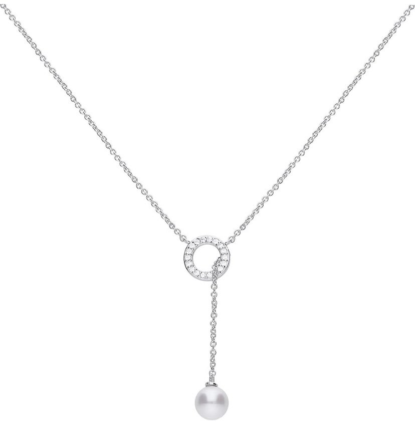 Ketting in zilver met parel