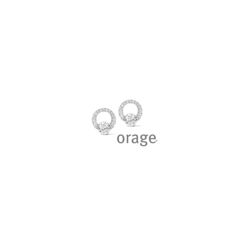 Oorbellen in zilver met zirconia