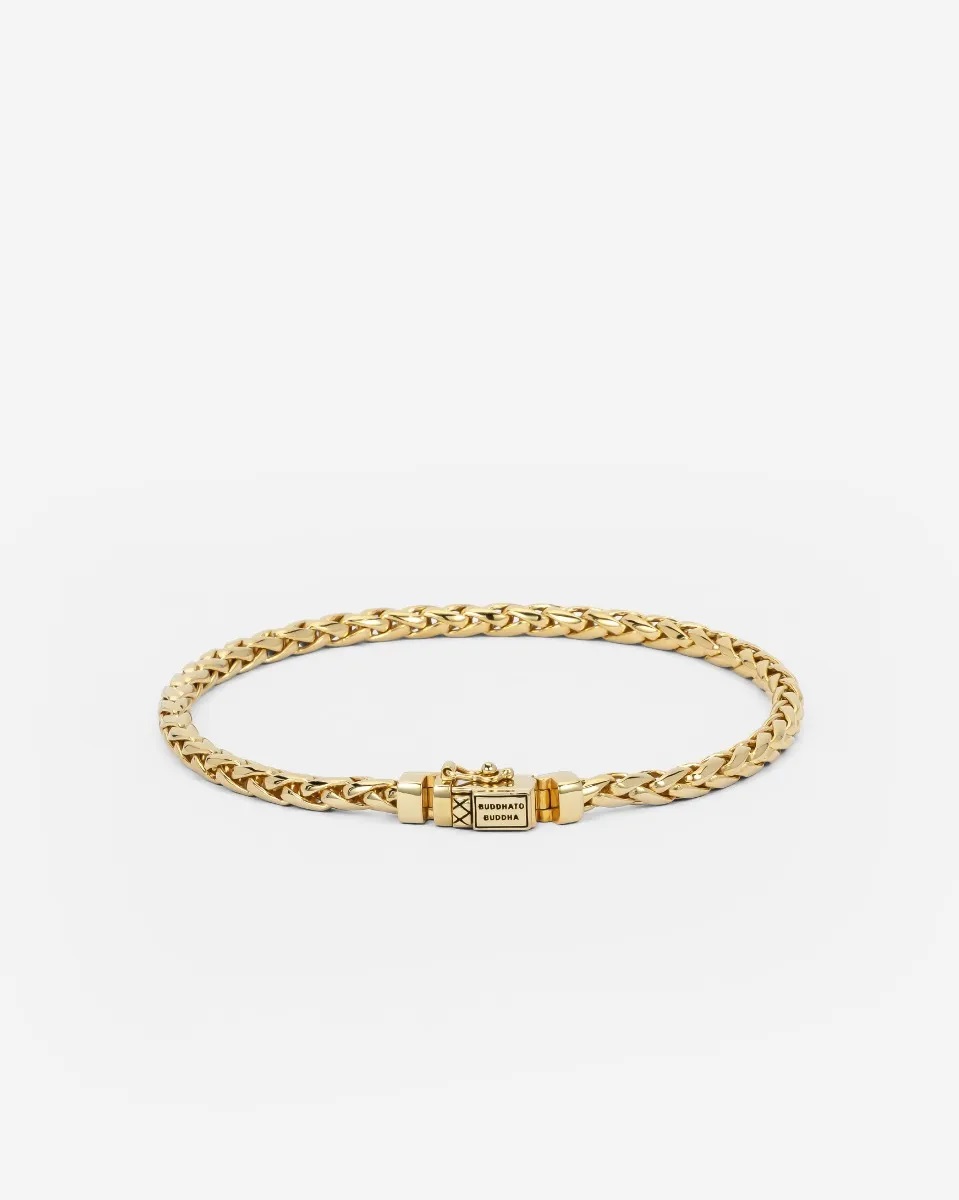 Buddha to Buddha - George mini bracelet Zilver, geel Vermeil, Zilveren armband verguld, J015GV E Lengte: 19cm -  001K01015E905