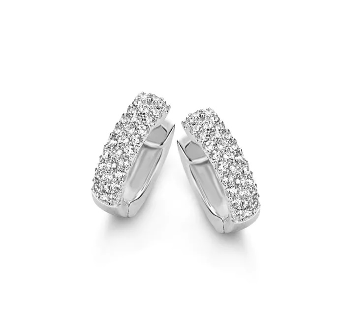 Oorbellen in zilver met zirconia