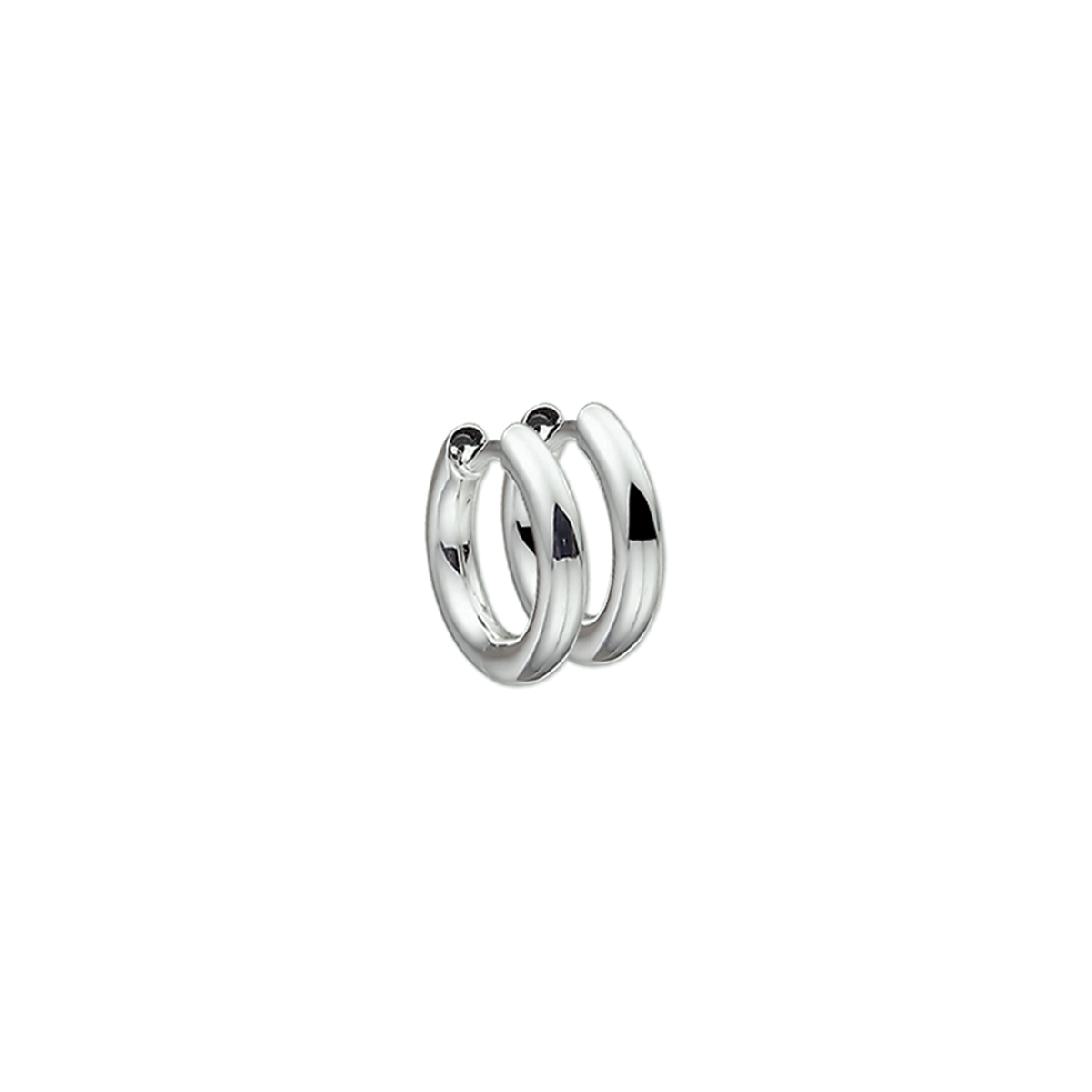 Zilveren klapcreolen met een ronde buis en een poli afwerking.

Gender: dames
Breedte: 2.5 mm