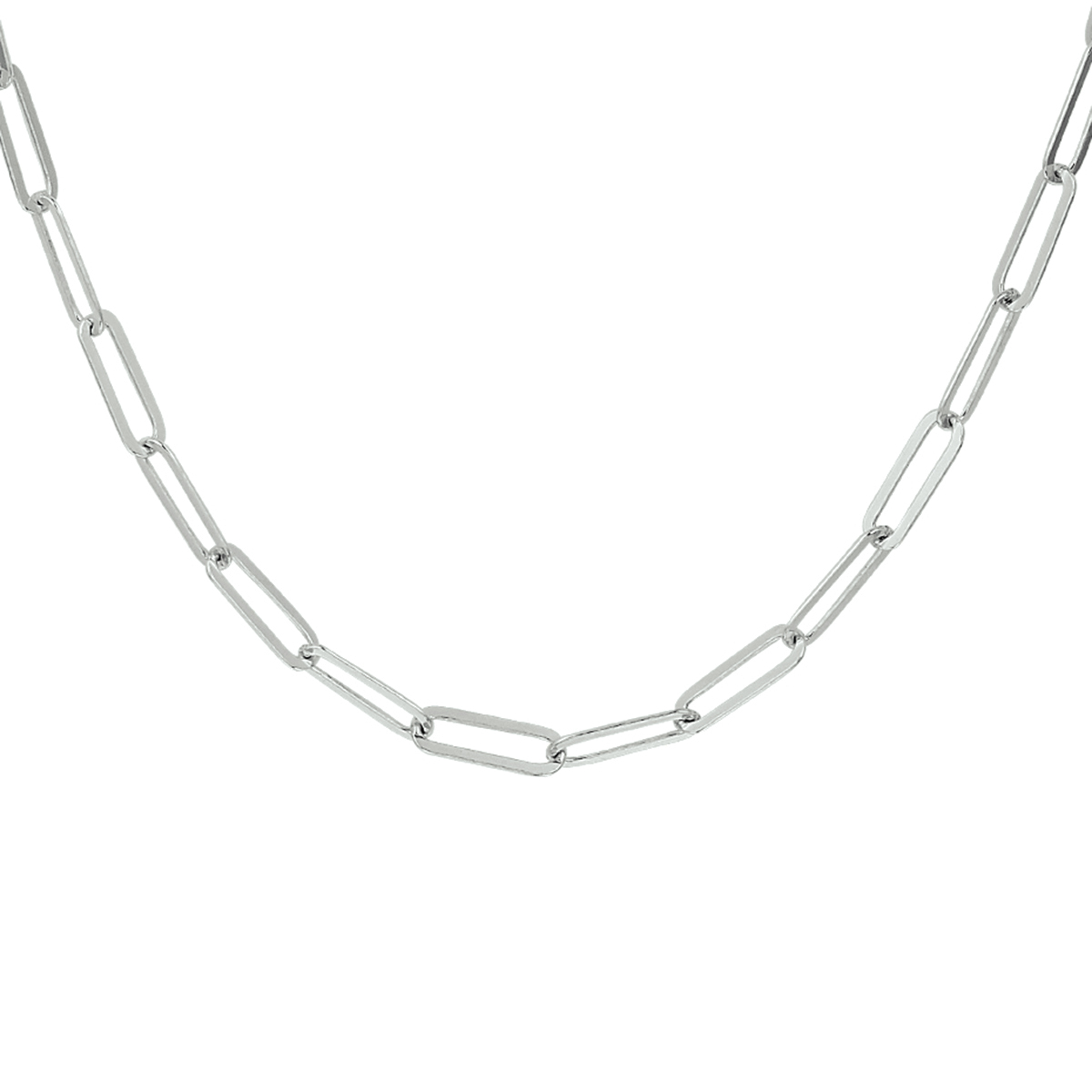 Gerhodineerd 925 zilveren collier uitgevoerd met een stevige karabijn sluiting. Het collier heeft een draaglengte van 41cm met een extensie van 4cm en een schakelbreedte van 3.8mm.