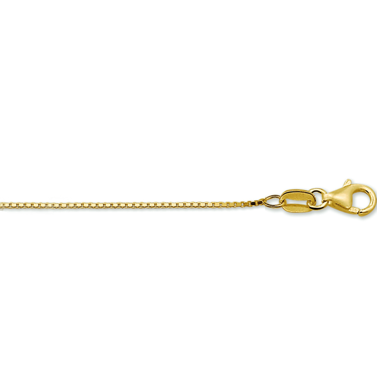 Beschrijving: Geelgouden collier met venetiaanse schakel. 
Doelgroep: unisex
Breedte: 1.2 mm
Langste lengte: 60 cm