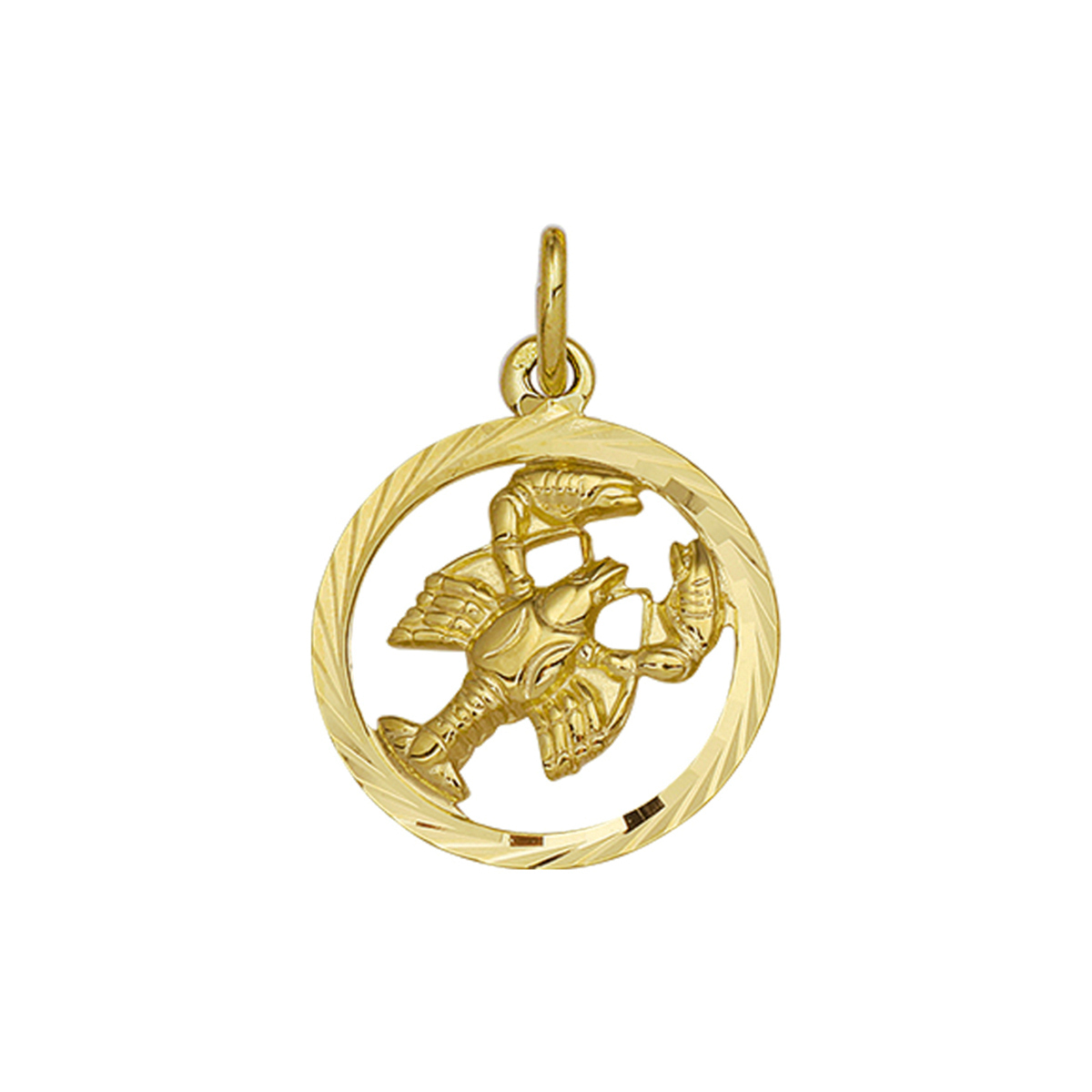 21 juni t/m 22 juli
Gouden hanger horoscoop kreeft in rand 18mm 
Uniekenummer serie: 35768

