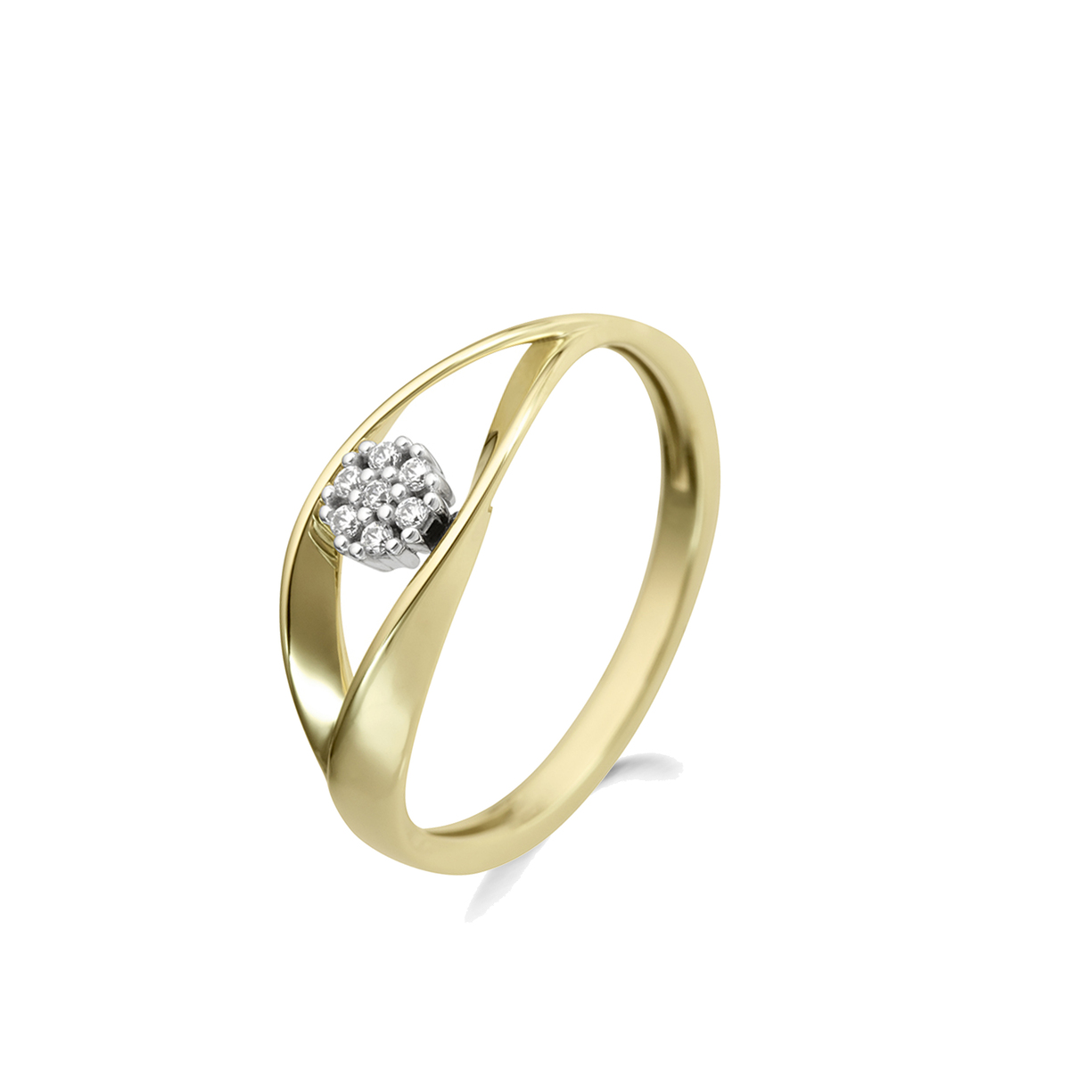 Ring in geel goud met 3Diamant(en) briljant slijpsel0.024 ctSiG-H
4Diamant(en) briljant slijpsel0.036 ctSiG-H
