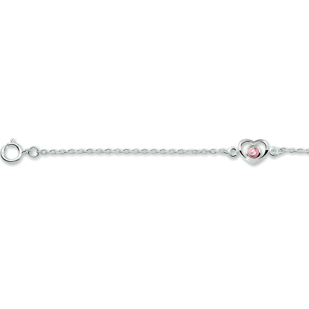 Zilver kinderarmband. zirkonia