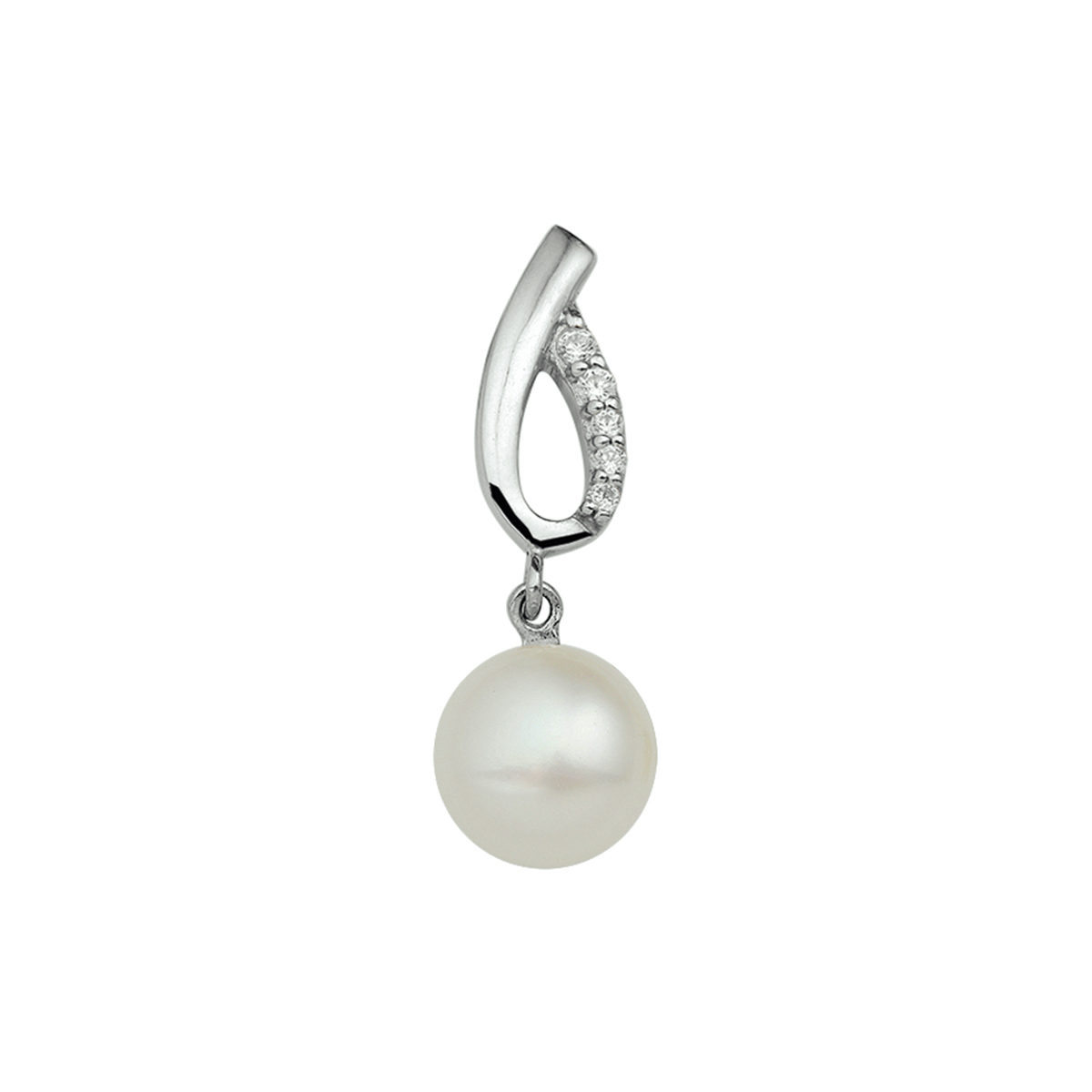 Beschrijving: Gerhodineerd zilveren hanger met zoetwaterparel en zirkonia. De hanger heeft een los hangoog.
Verpakt per: 1
Doelgroep: dames
Hoogte: 26 mm