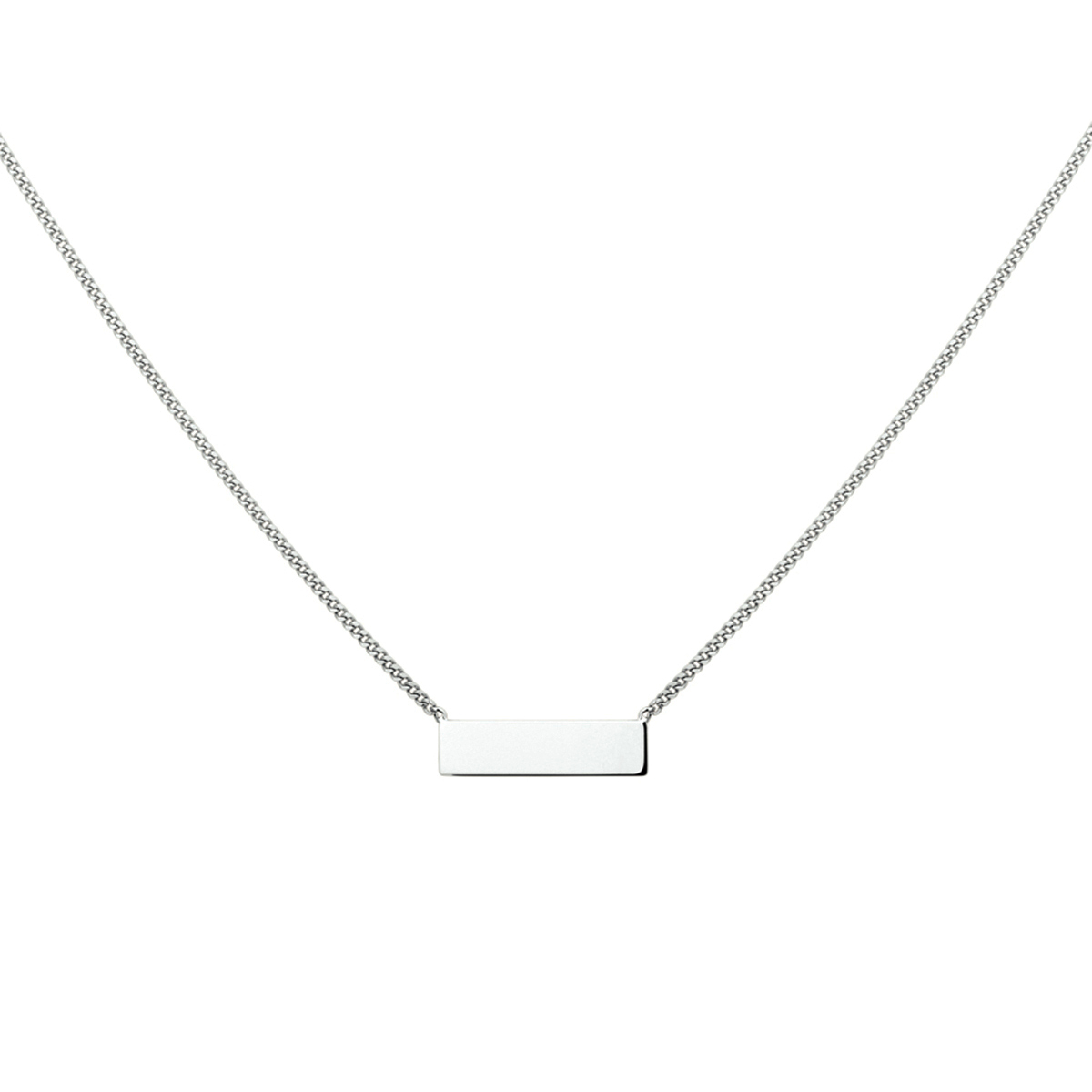 ZILVER COLLIER PLAATJE 40-44 CM