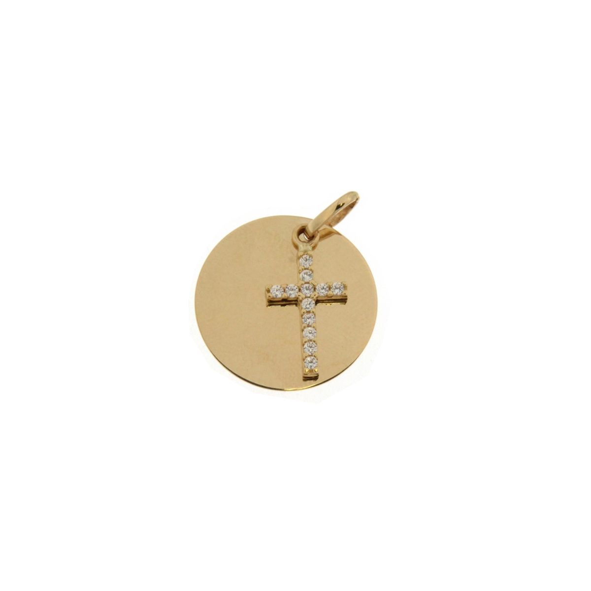 Hangertje in goud 18 k met 12Diamant(en) briljant slijpsel0.11 ctSiG-H