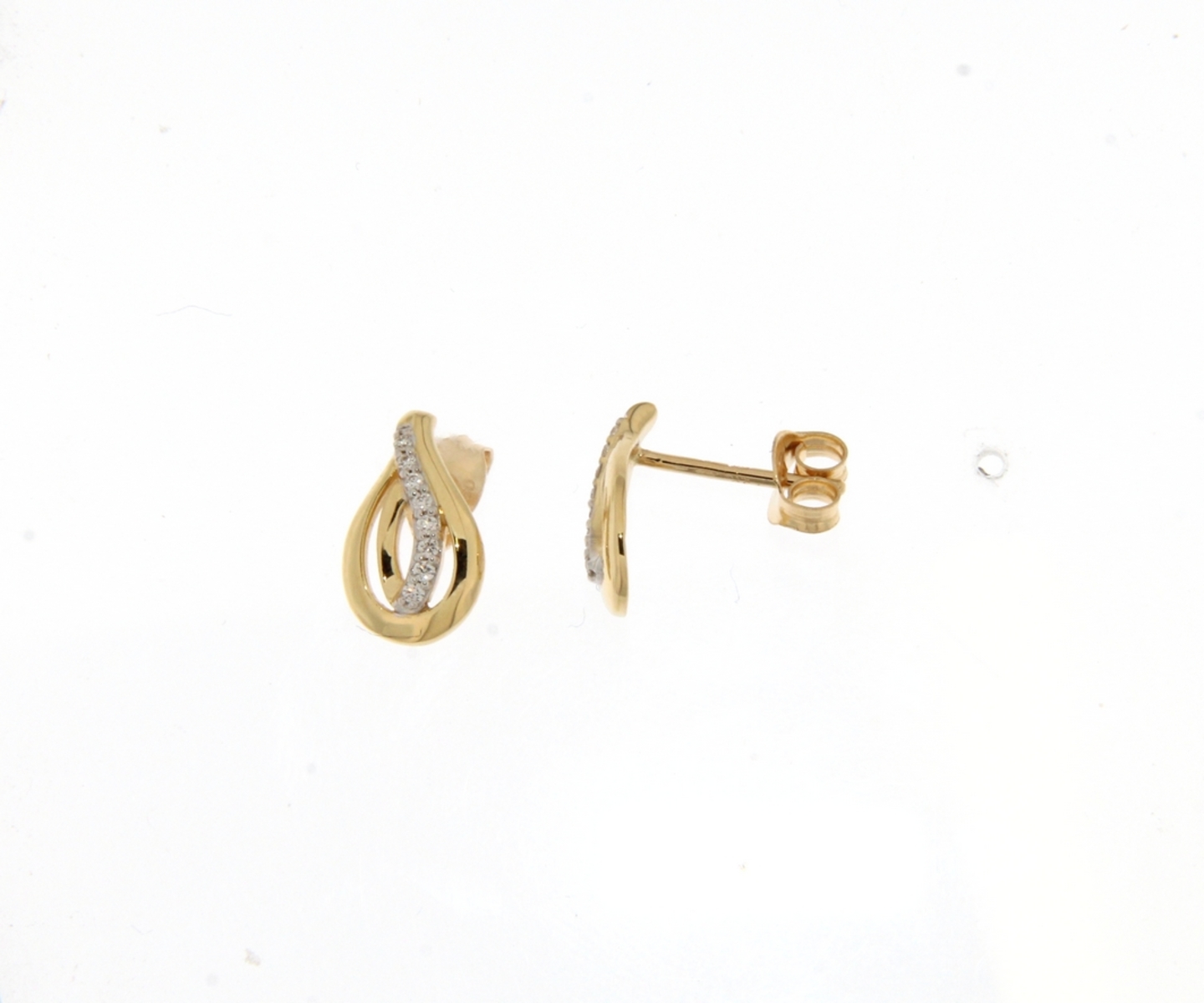 Oorringen in goud 18 k met 16Diamant(en) briljant slijpsel0.07 ctSiG-H