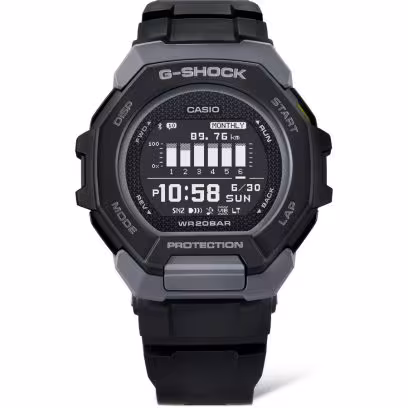 De G-Shock G-Squad GBD-300-1ER horloge heeft een zwarte siliconen band en een kunststof behuizing. Dit polshorloge is uitgerust met een datumaanduiding. Draag het horloge om de pols voor optimale functionaliteit en stijl. Perfect voor dagelijks gebruik of tijdens sportactiviteiten dankzij het robuuste en duurzame ontwerp.