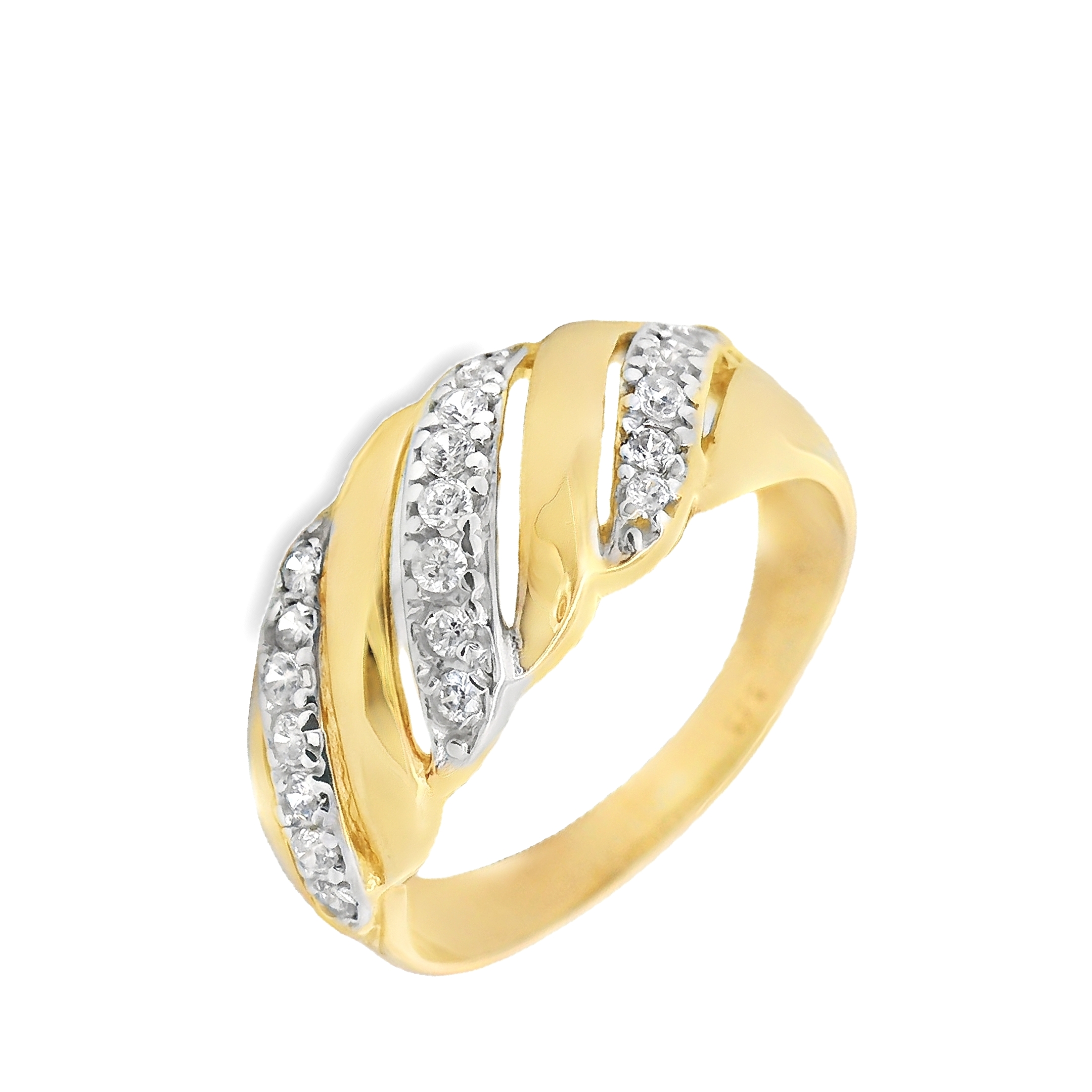 Deze ring van Louis Bros is vervaardigd uit 14 karaat bicolor (4.20 gr).
Deze ring combineert de luxe van geelgoud met de strakke uitstraling van witgoud in een modern design. Versierd met sprankelende zirkonia-steentjes, voegt deze ring een vleugje glans en elegantie toe. Het subtiele contrast van de metalen en de schittering van de zirkonia maken dit sieraad tot een verfijnd statementstuk, perfect voor elke moderne vrouw die houdt van tijdloze schoonheid met een eigentijdse twist.
De ring is verkrijgbaar in meerdere afmetingen.